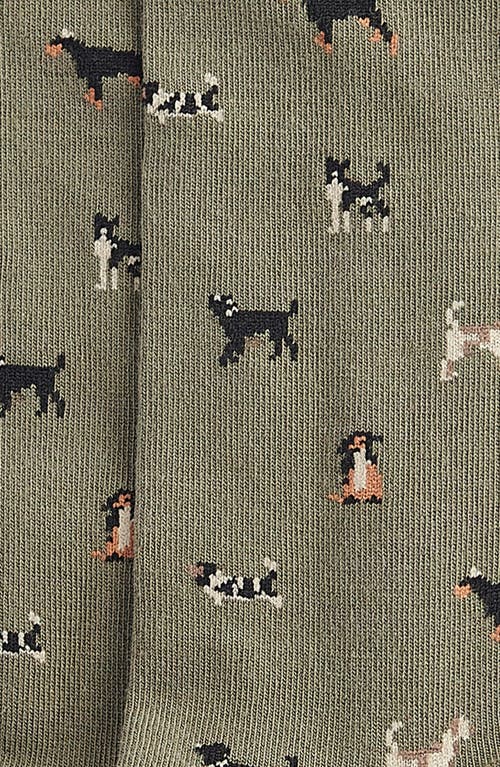 Barbour Mavin Dog Cotton Blend Crew Socks In Brown