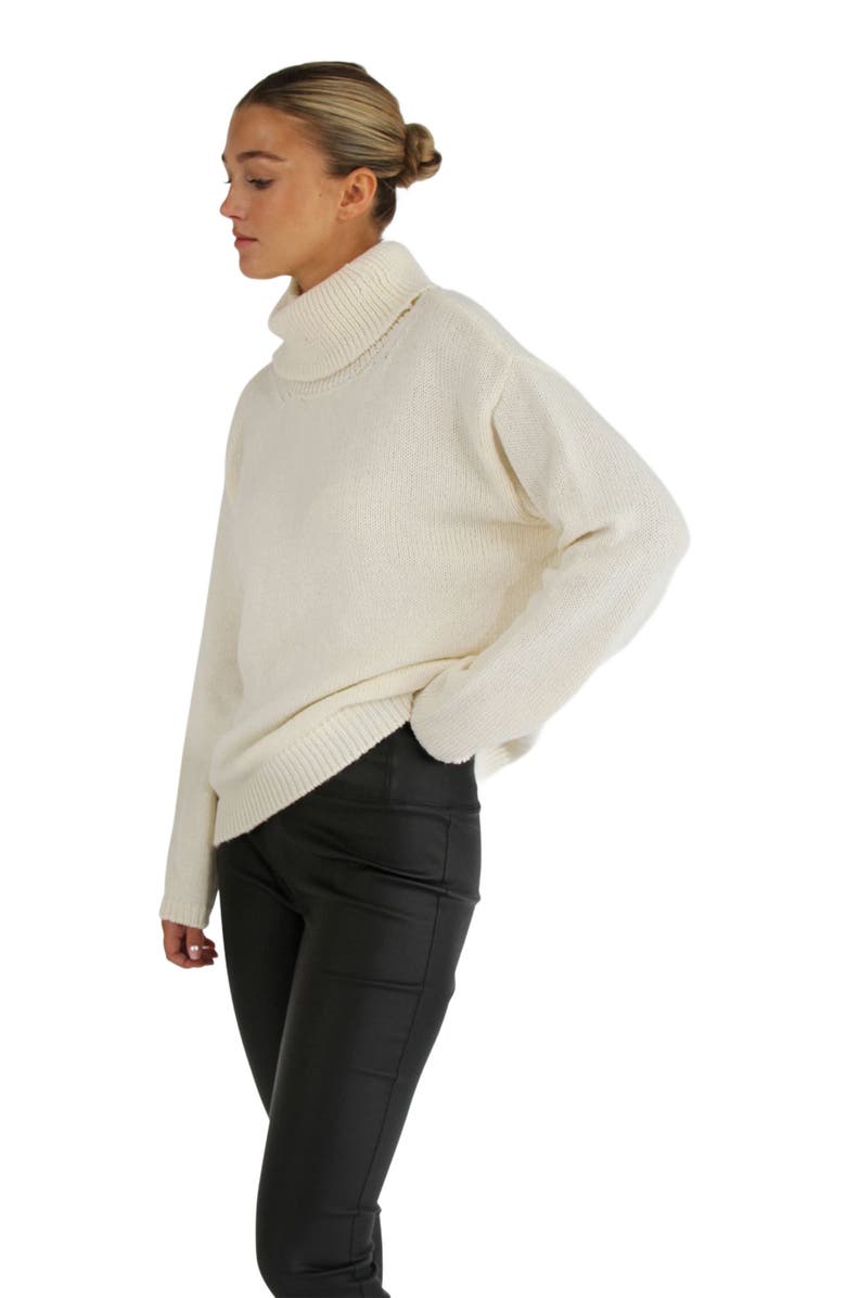 Belle & Bloom Right Here Waiting Open Back Knit, Alternate, color, Cream