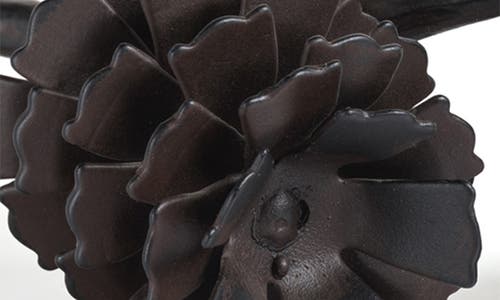 Zodax Brunel Pinecone Wrought Iron Candle Snuffer In Black