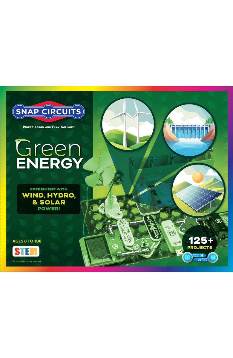 Snap Circuits Green Energy Stem Learning Toy, Main, color, Multicolored