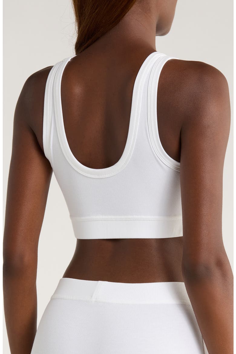 Essentials Rib Sports Bra, Alternate, color, BRIGHT WHITE