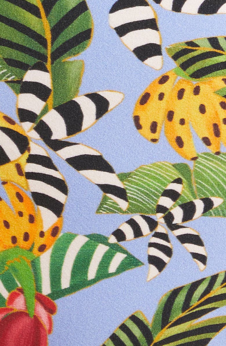 FARM Rio Striped Bananas Strapless Cutout One-Piece Swimsuit, Alternate, color, 