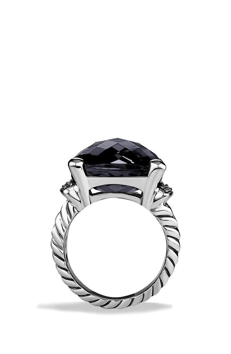 David Yurman 'Wheaton' Ring with Black Onyx and Diamonds, Alternate, color,