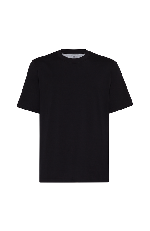 Tシャツ・カットソー BRUNELLO CUCINELLI Men T-shirt Dark MM6930667 C001 BRUNELLO CUCINELLI crew neck T-shirt black | BRAUN Hamburg