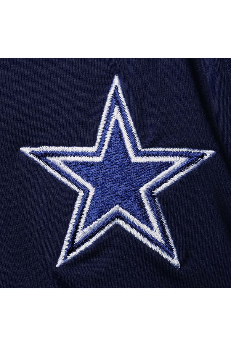 Women's Tommy Bahama Navy Dallas Cowboys Pearl Clara Wrap One-Piece Swimsuit, Alternate, color, Navy
