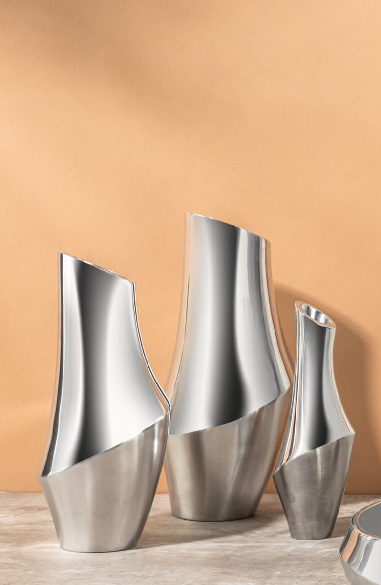 Nambé Symphony Vase, Alternate, color, Silver
