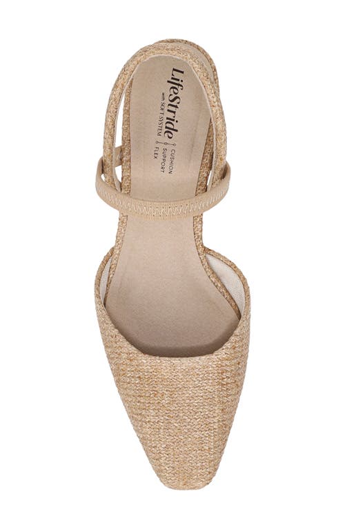 Lifestride Minimalist Womens Strappy Pointed Toe Slingback Heels In Brown