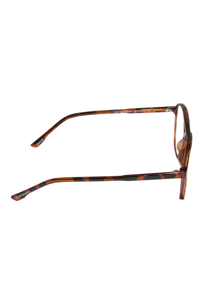 Taylor 55mm Aviator Reading Glasses, Alternate, color, DARK TORTOISE