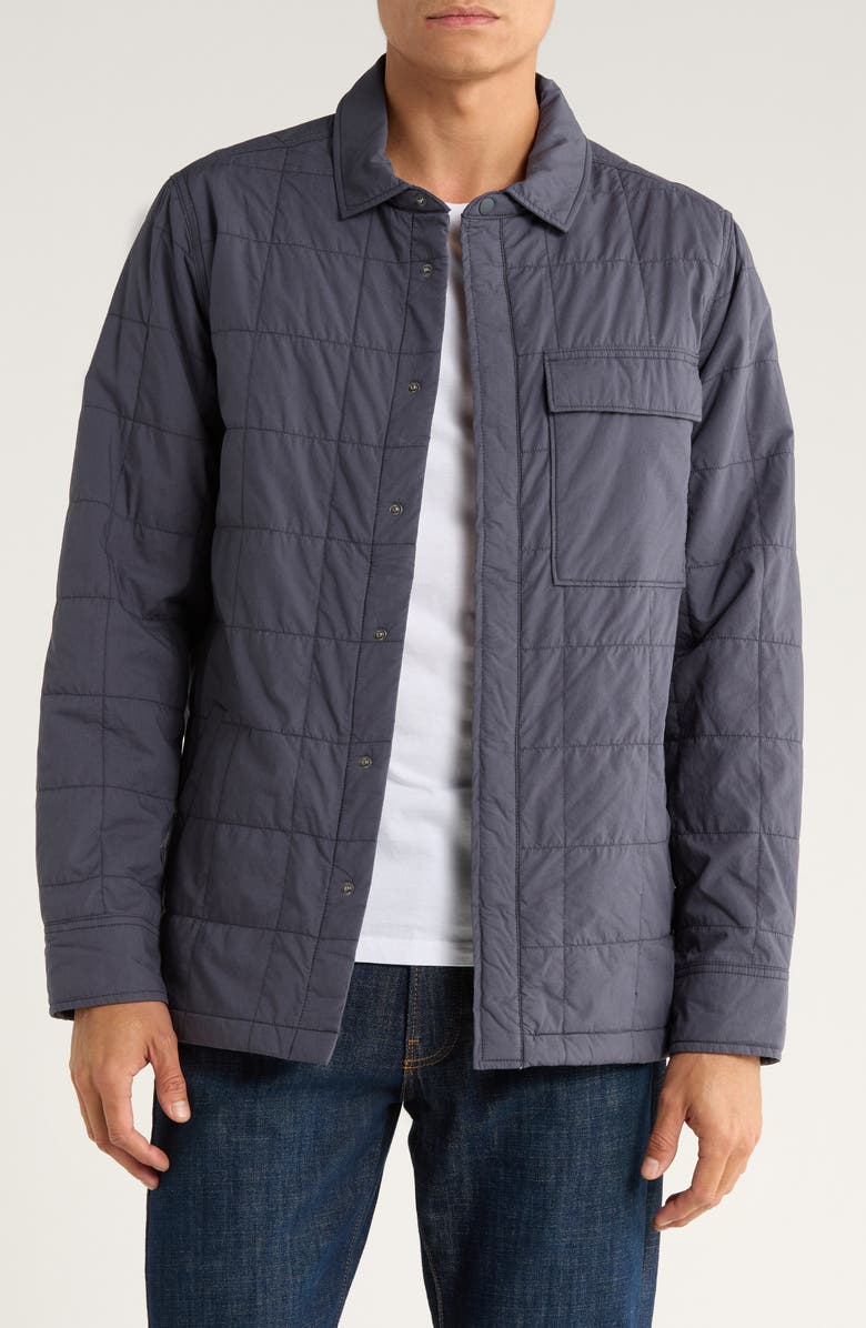 14th & Union Quilted Shirt Jacket, Main, color, Navy India Ink