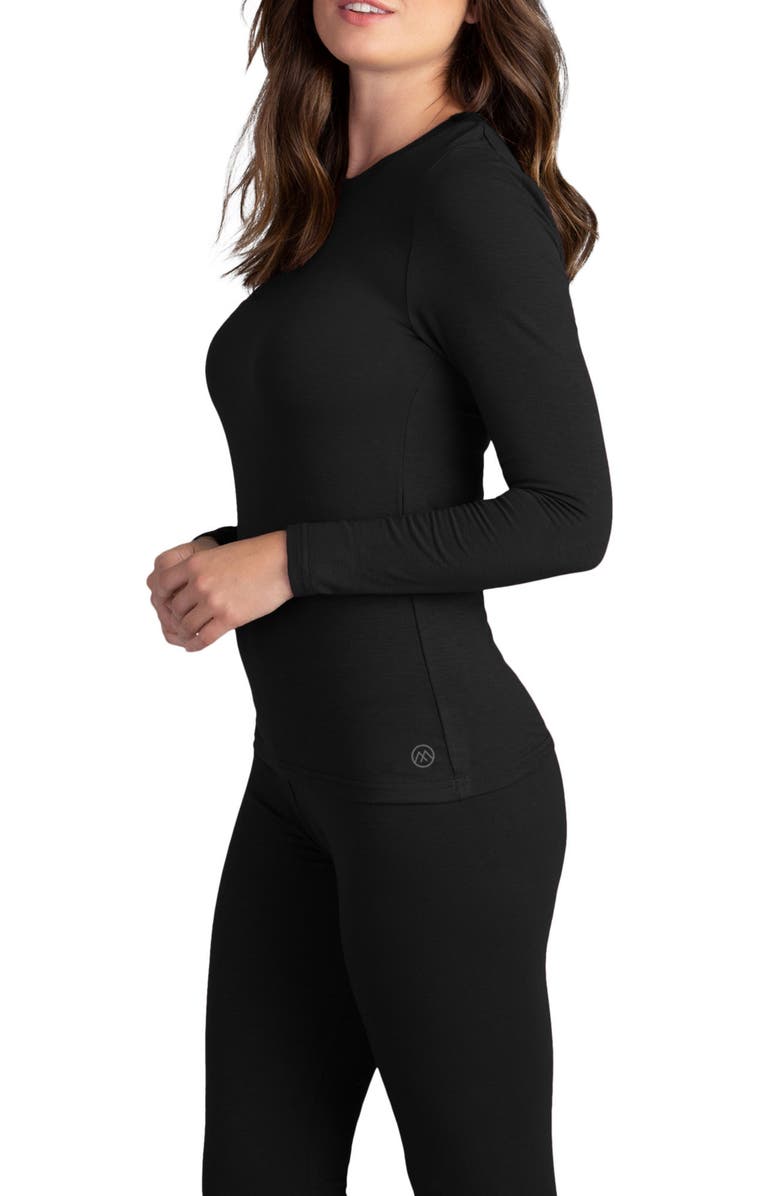 Watson's Women's Heat Long Sleeve Thermal Crew, Alternate, color, Black