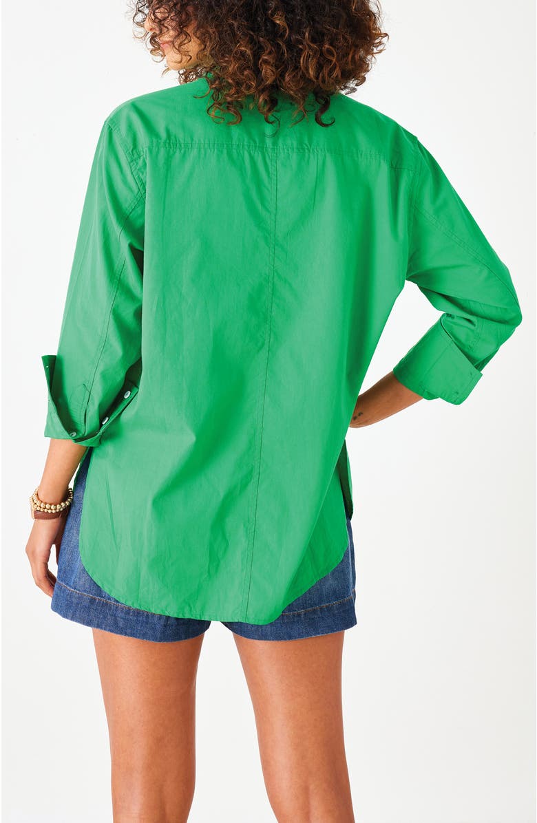 Voyageur by MERSEA Brontë Relaxed Button Up Shirt, Alternate, color, Lucky Green