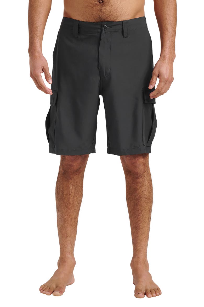 Union Amphibian Cargo 20 Hybrid Shorts, Main, color, BLACK