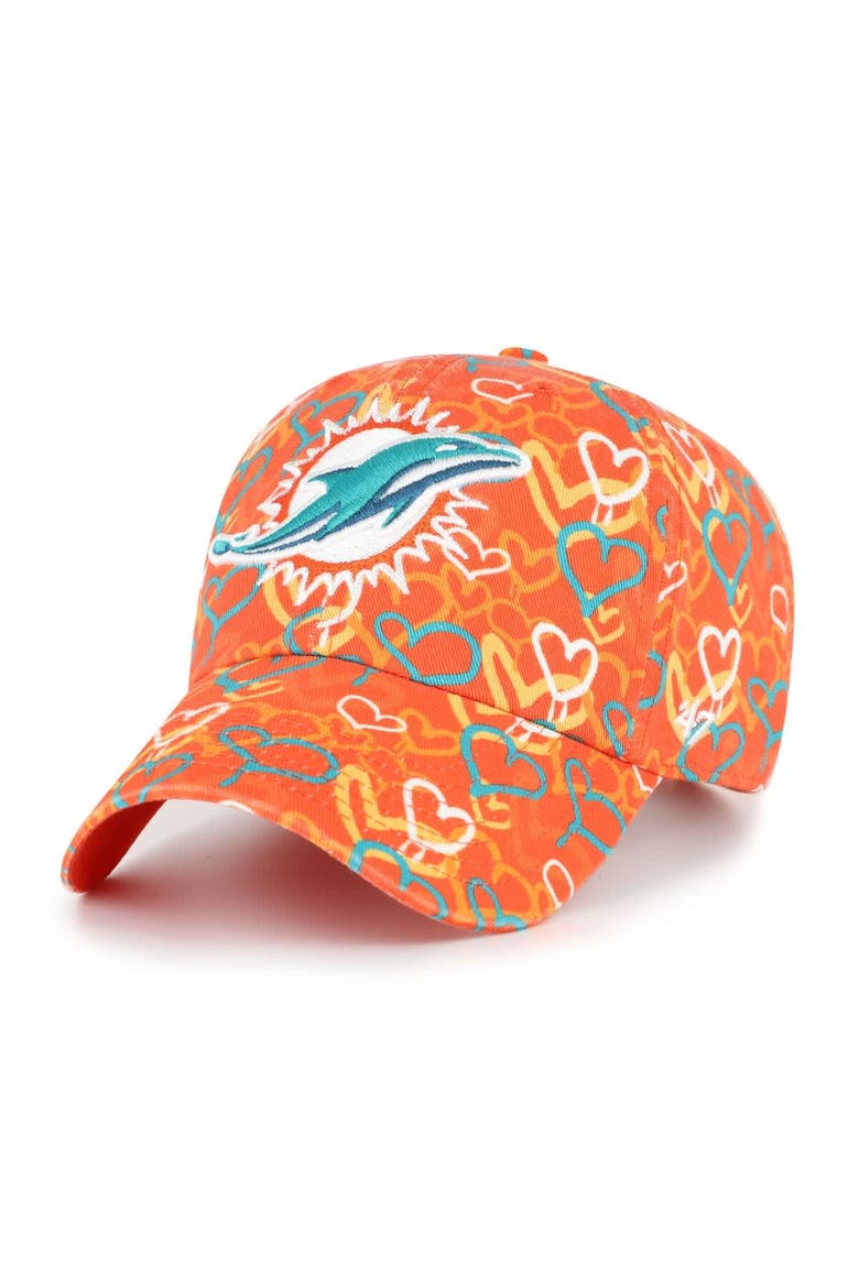 Girls Toddler '47 Orange Miami Dolphins Mural Clean Up Adjustable Hat, Main, color, Orange