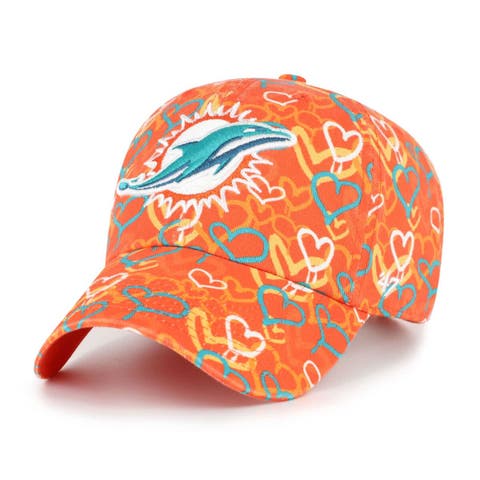 Girls Toddler '47 Orange Miami Dolphins Mural Clean Up Adjustable Hat