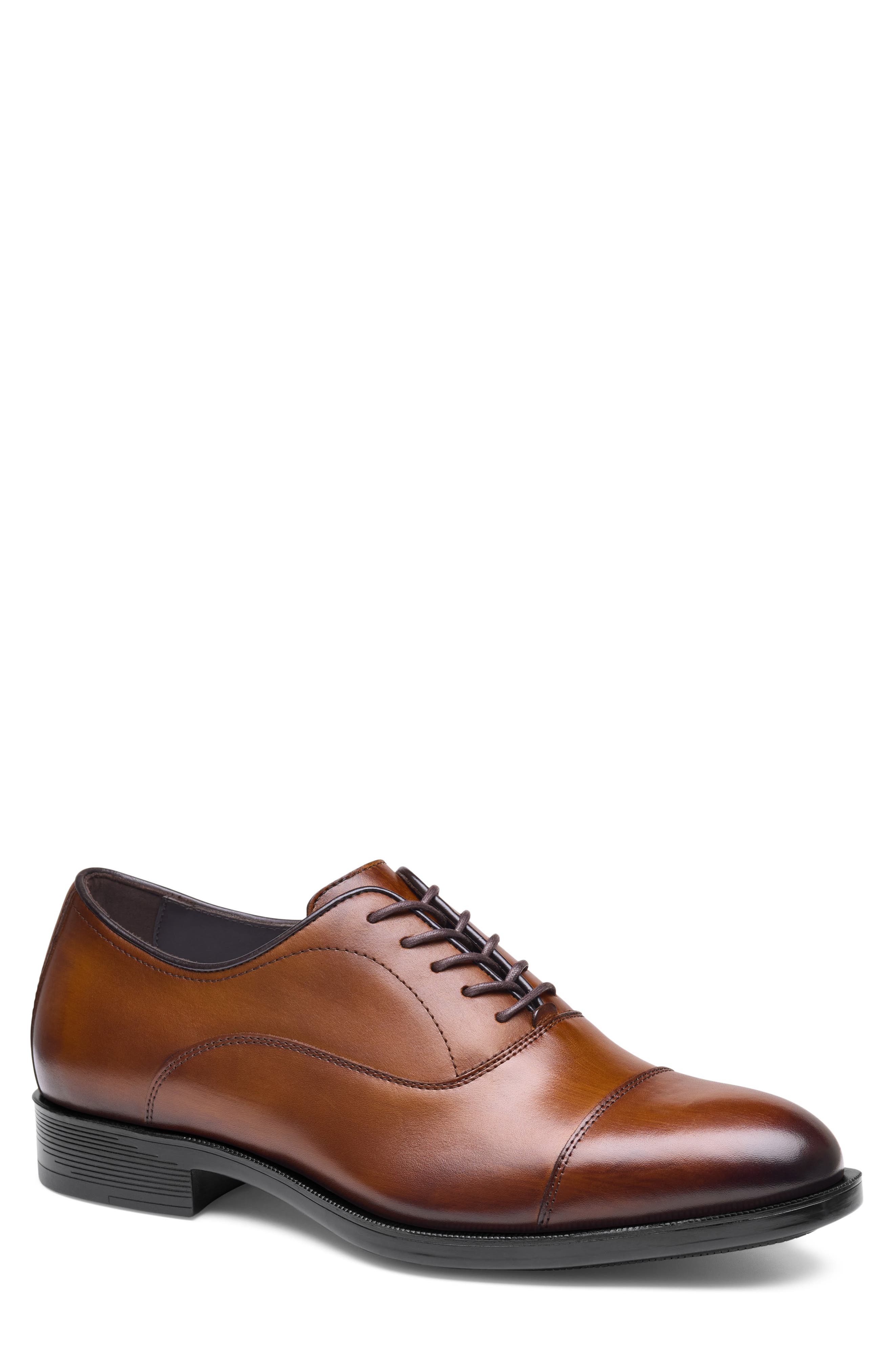 Redford Cap Toe Oxford, Main, color, TAN HAND-FINISHED FULL GRAIN