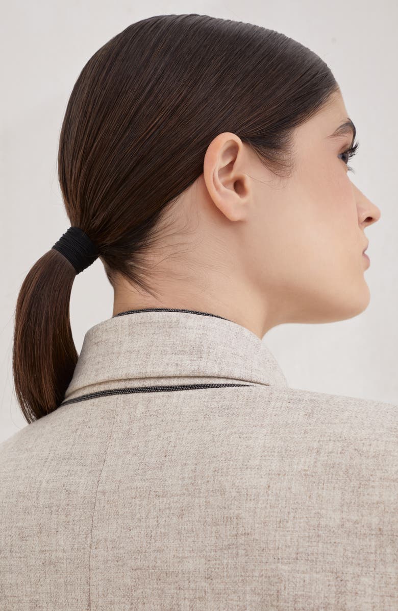 Brunello Cucinelli Twill flannel blazer, Alternate, color, Beige