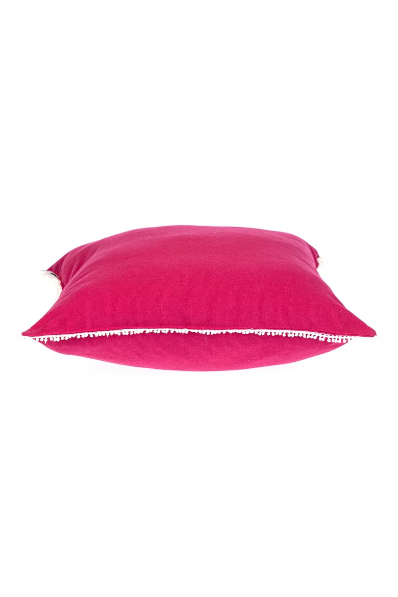 Crochet Dot Throw Pillow, Alternate, color, PINK