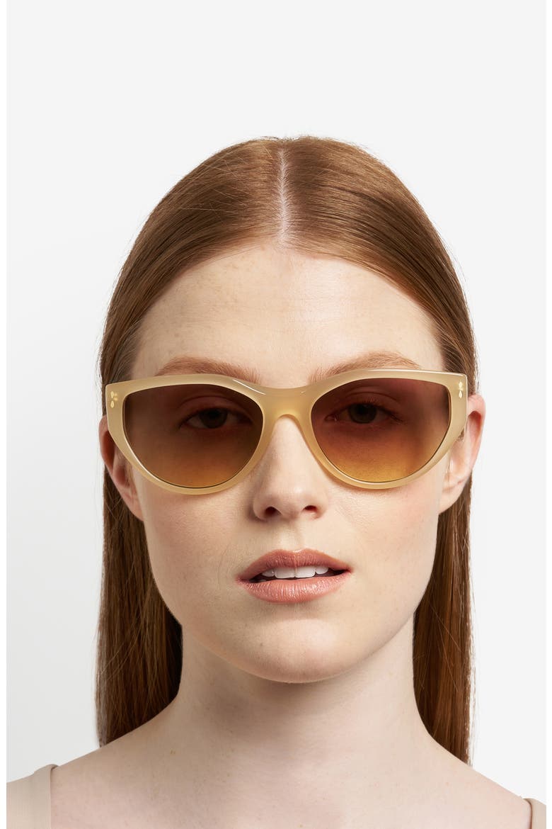 59mm Cat Eye Sunglasses, Alternate, color, YELLOW