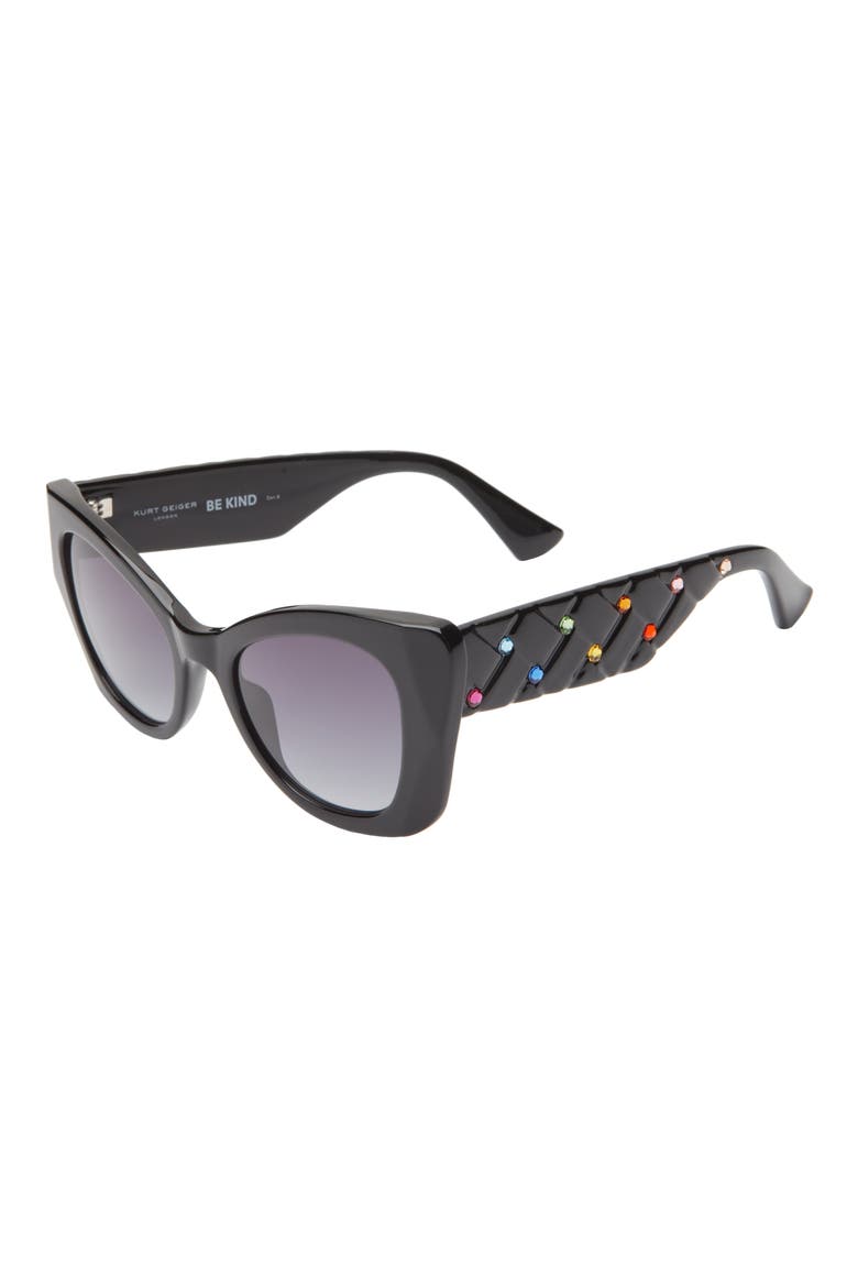 52mm Gradient Cat Eye Sunglasses, Alternate, color, LBS/ GRAY GRADIENT