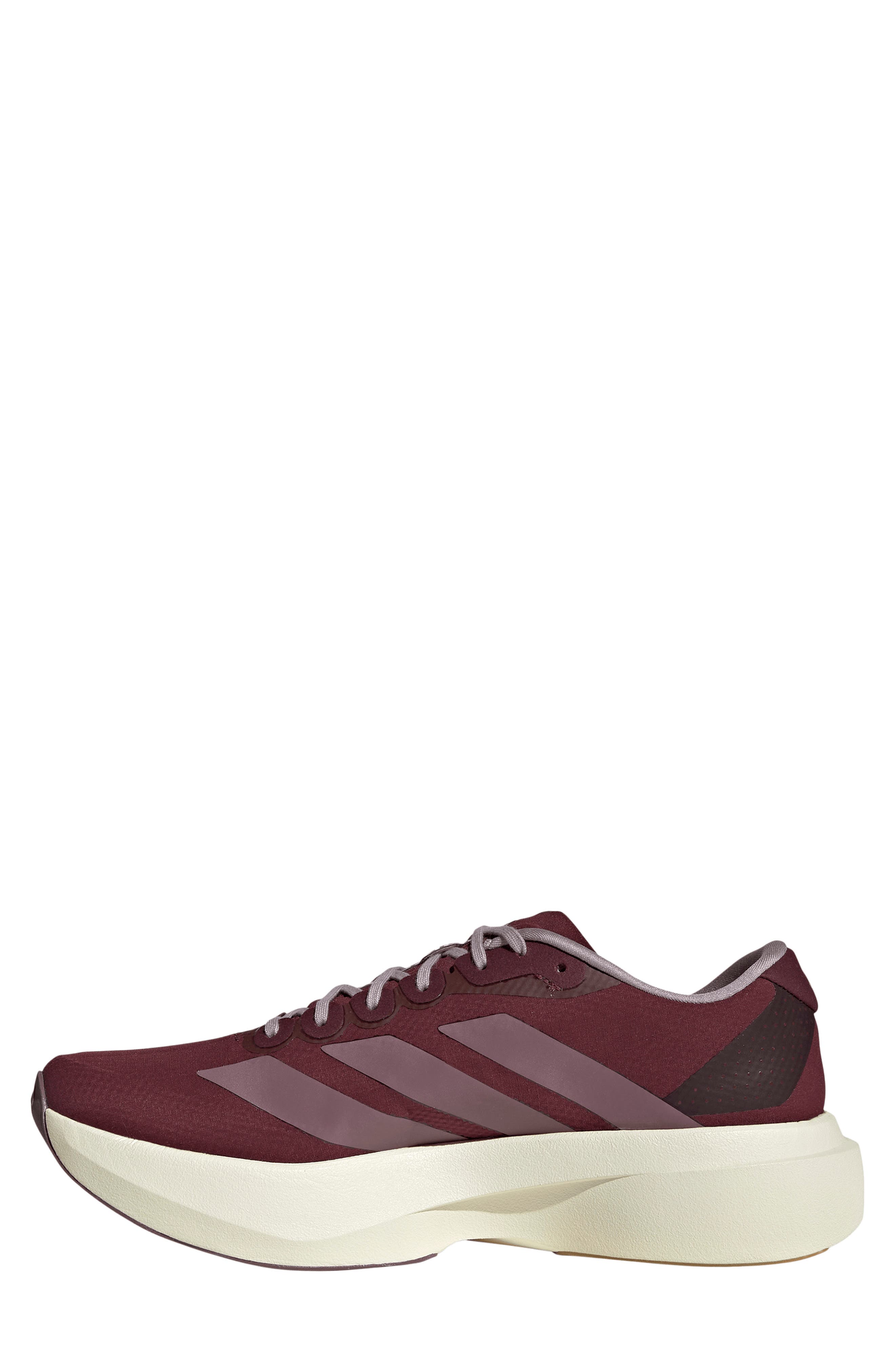 Adizero Evo SL Running Shoe, Alternate, color, MAROON/ SHADOW FIG/ FIG