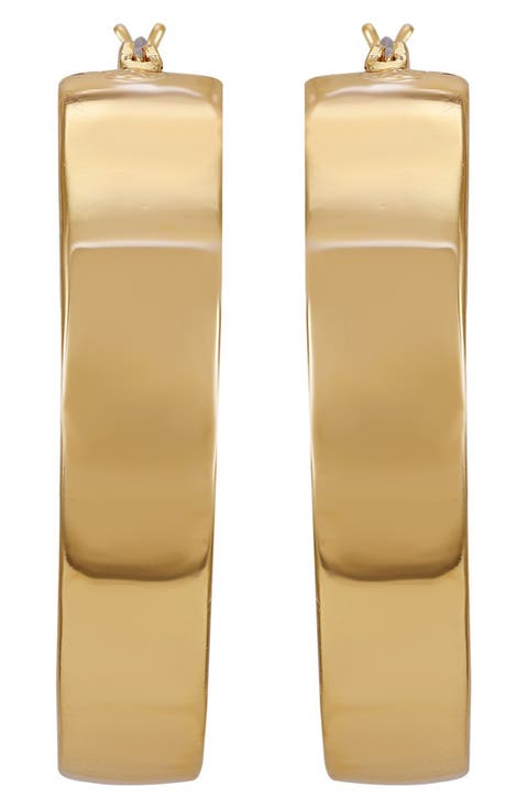 Inside Pavé Crystal Hoop Earrings