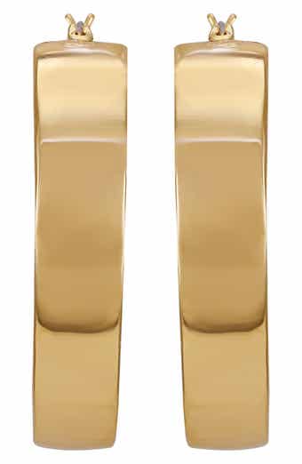 Vince Camuto Inside Pavé Crystal Hoop Earrings