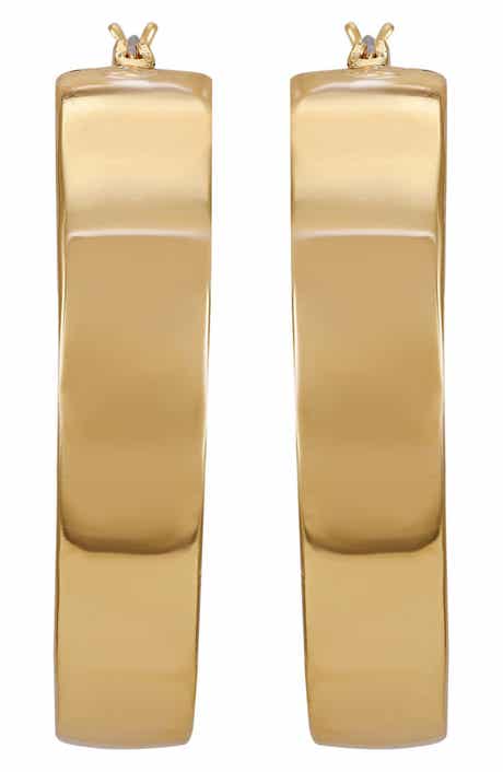 Vince Camuto Inside Pavé Crystal Hoop Earrings