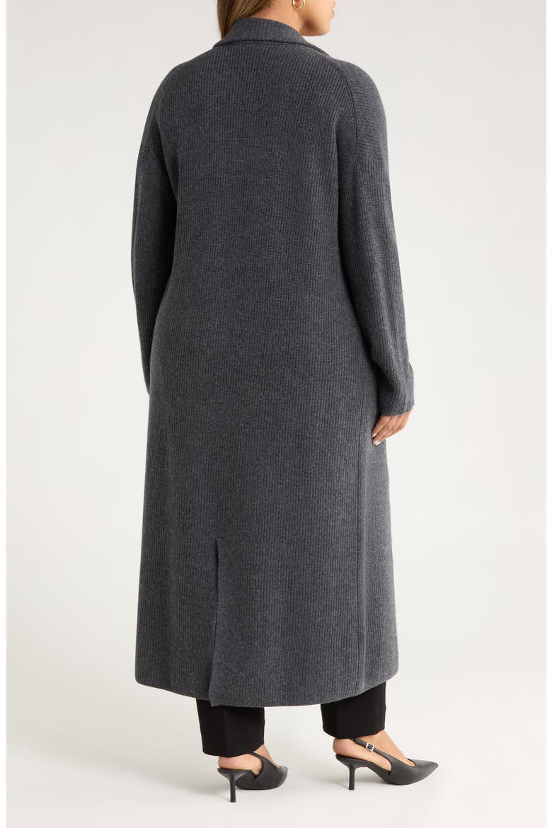 Wool & Cashmere Sweater Coat, Alternate, color, GREY DARK CHARCOAL HEATHER