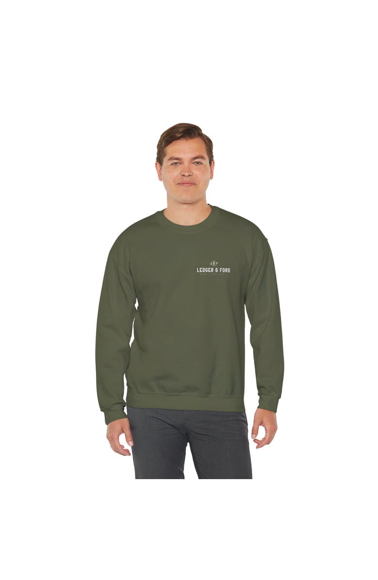 Ledger & Ford Heritage Crewneck Sweatshirt, Main, color, Green