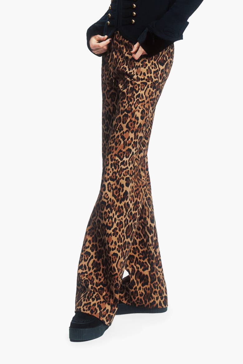 Leopard Denim Jeans, Alternate, color, HONEY MULTI