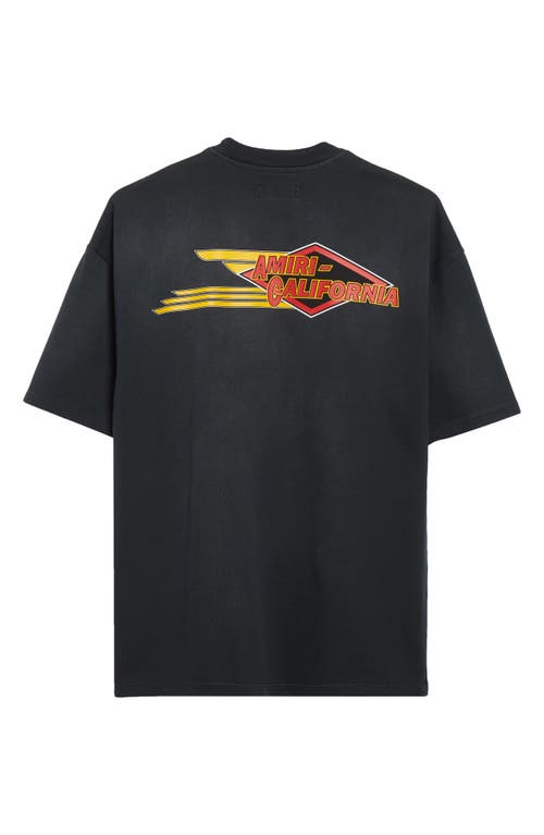 Amiri Mens Black Eagle Graphic-print Cotton-jersey T-shirt
