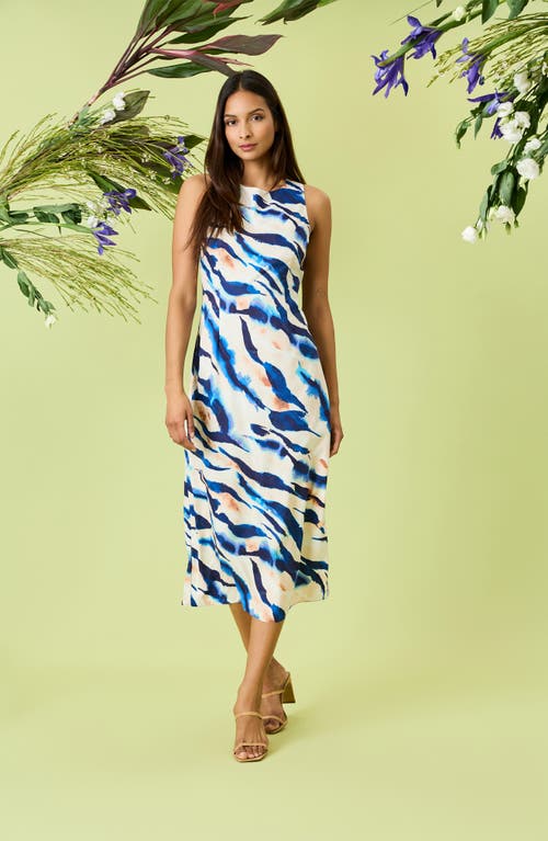Donna Morgan Keyhole Back Sleeveless Midi Dress