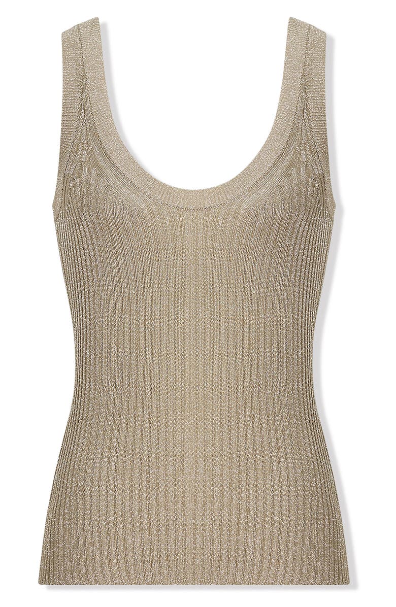 Reiss Imogen Metallic Sweater Tank, Alternate, color, Gold