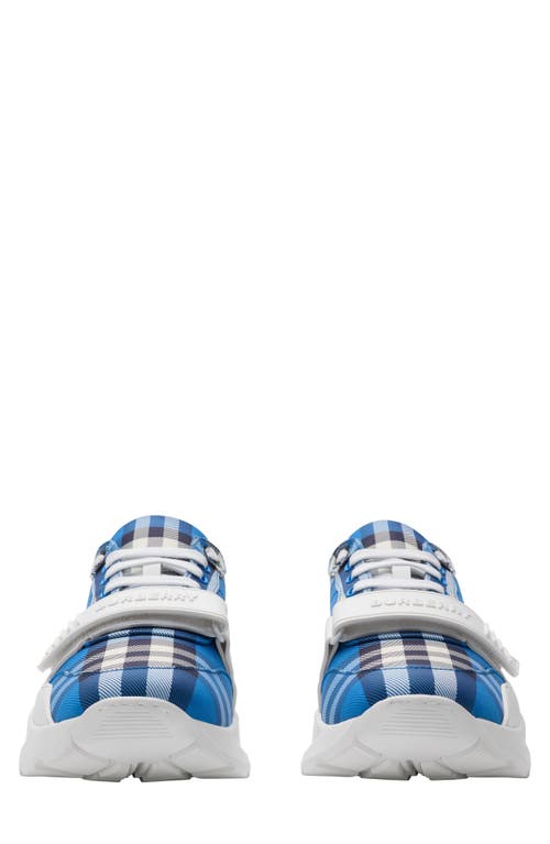 Burberry New Regis Vintage Check Sneakers In Blue