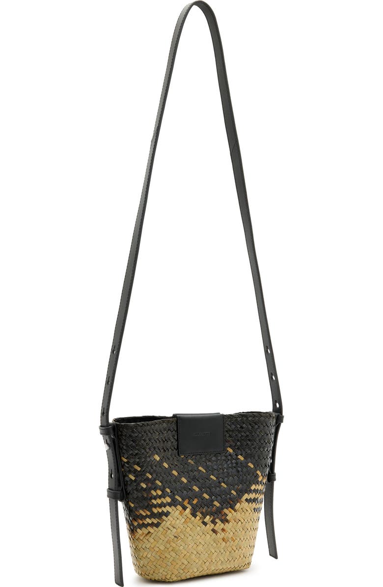 AllSaints Ebro Straw Crossbody Bag, Alternate, color,