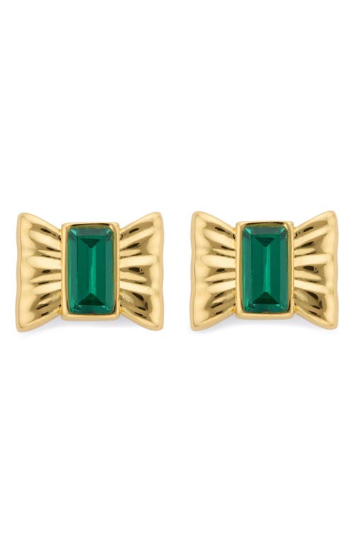 Kurt Geiger London Bow Crystal Stud Earrings In Gold