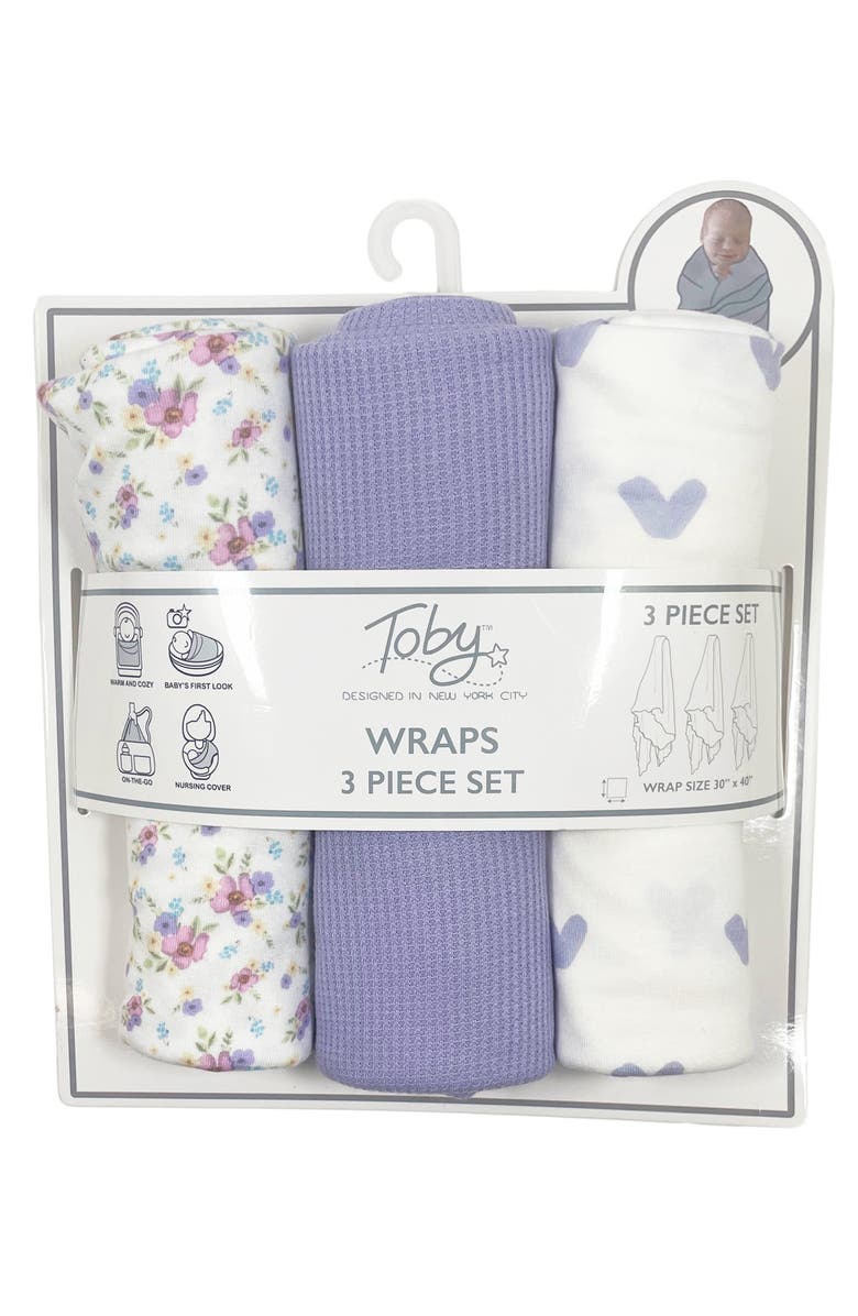 Toby 3-Pack Wrap Blankets, Main, color, 