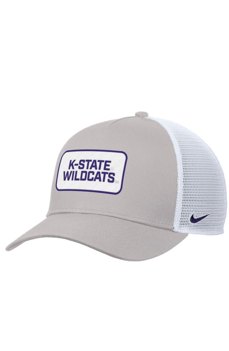 Nike Men's Nike Pewter Kansas State Wildcats 2025 On-Field Rise Trucker Performance Adjustable Hat, Main, color, Pewter
