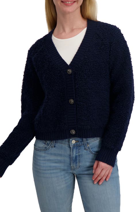 Raglan Sleeve Bouclé Cardigan