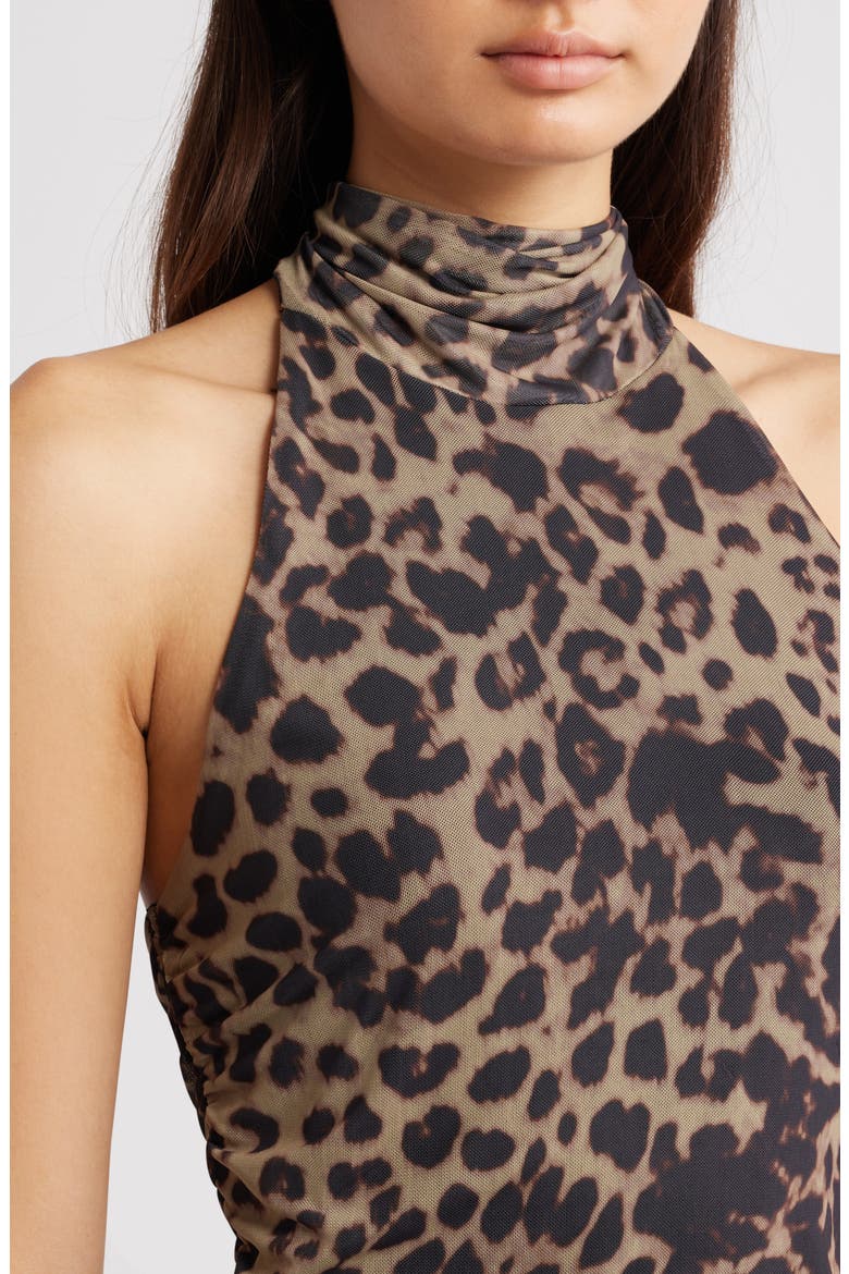 Ihparda Leopard Print Halter Top, Alternate, color, LEOPARD