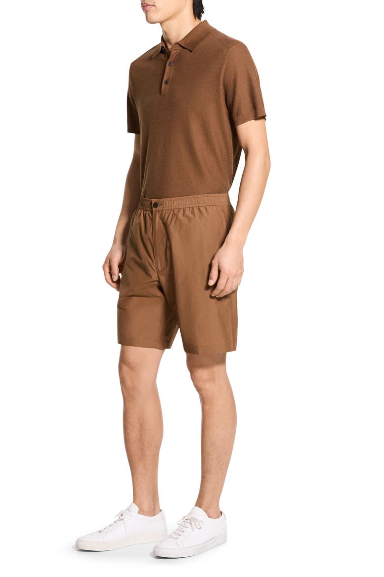 Elastic Waist Shorts, Alternate, color, DEEP TOBACCO