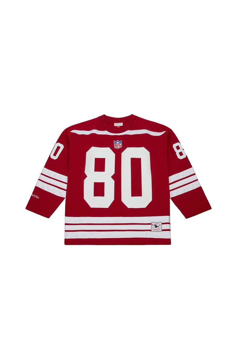 Mitchell & Ness Men's Mitchell & Ness Jerry Rice Scarlet San Francisco 49ers Maxxed Out Fashion Hockey Jersey, Alternate, color, Scarlet