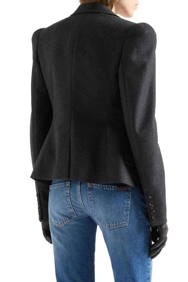 High Shoulder Wool Blazer, Alternate, color, WOOL MINK