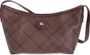 Burberry Highlands Check Leather Baguette Bag
