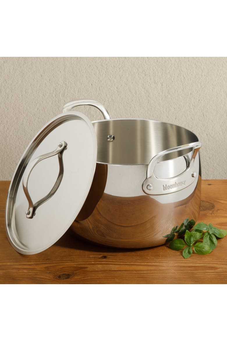 8 Quart Tri-Ply Stainless Steel Stock Pot with Lid - Dutch Oven, Alternate, color, Stainless Steel