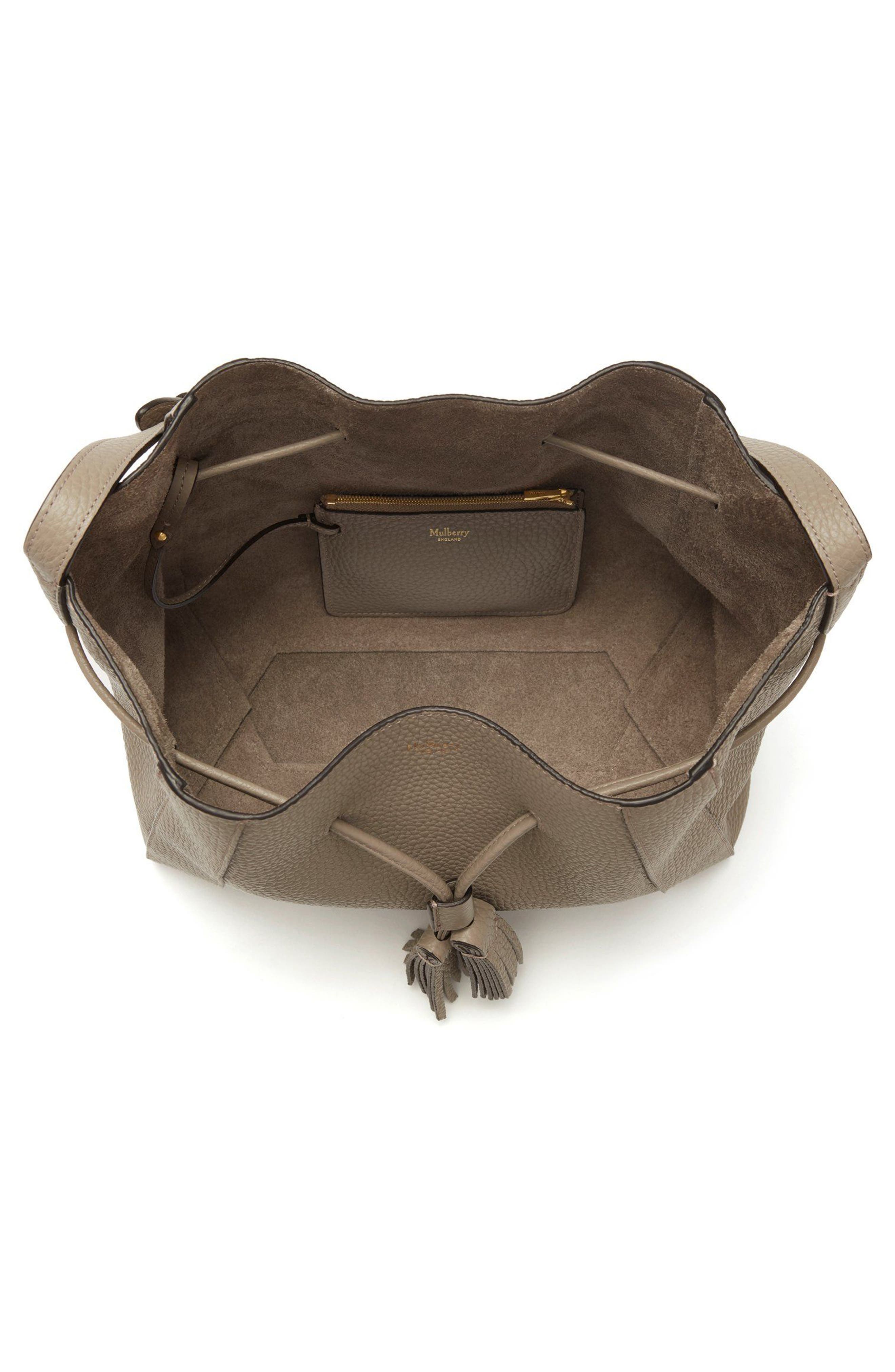 Small Millie Leather Tote, Alternate, color, SOLID GREY