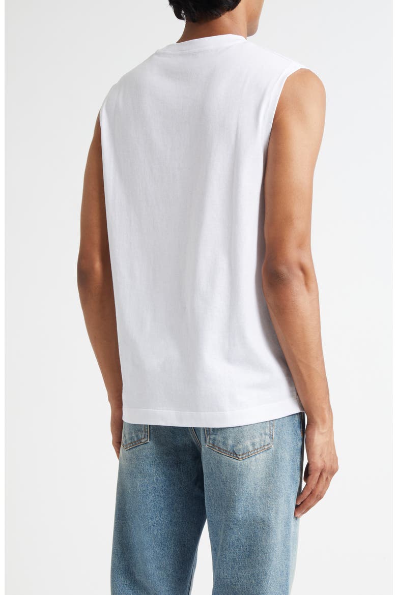 Embroidered Logo Tank, Alternate, color, GAB WHITE/ BLACK