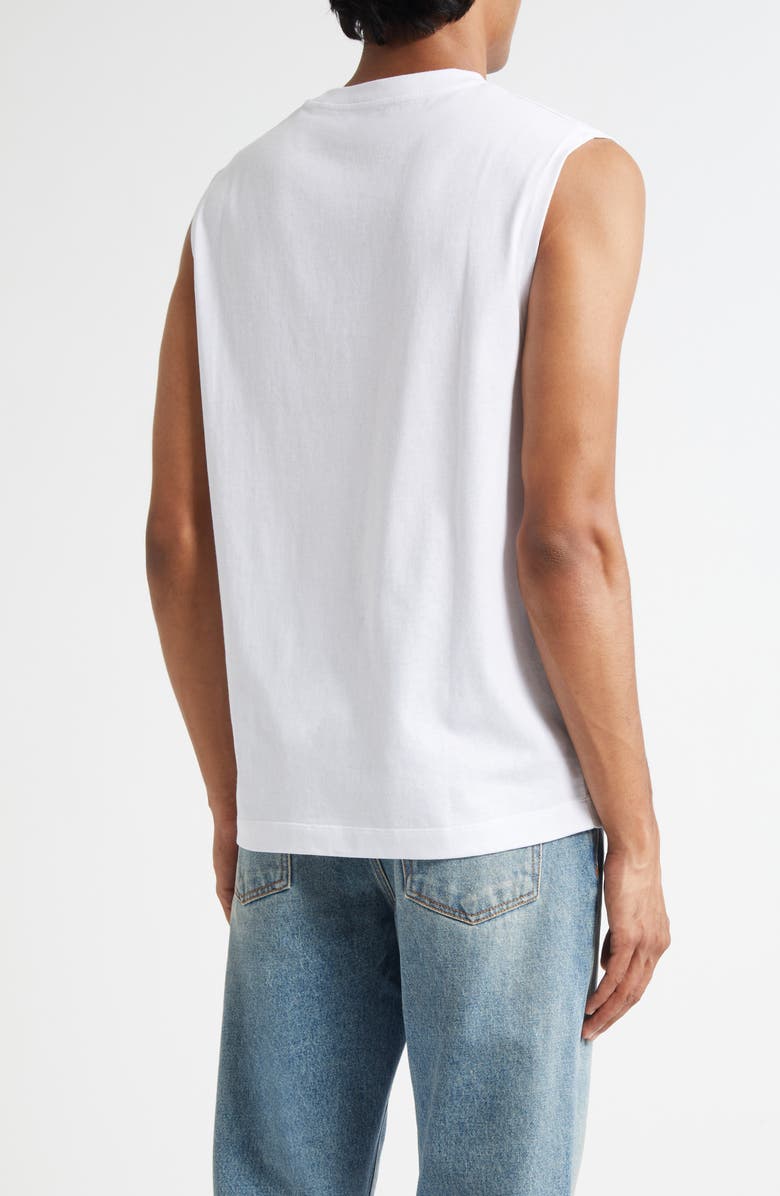 Balmain Embroidered Logo Tank, Alternate, color, Gab White/ Black