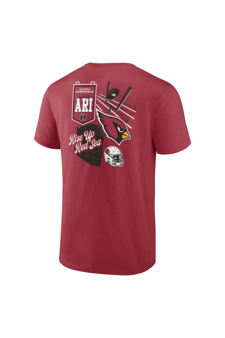 Men's Fanatics Branded Cardinal Arizona Cardinals Split Zone T-Shirt, Alternate, color, Cardinal