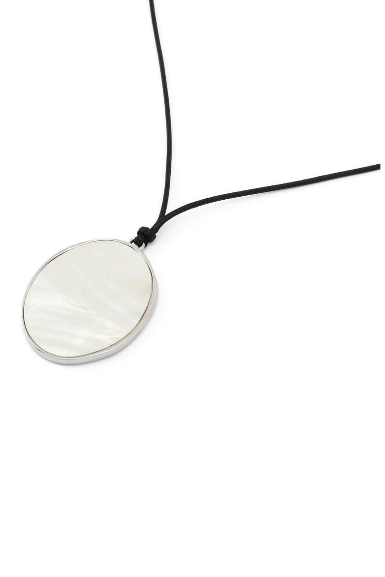 Mother of Pearl Reversible Cord Pendant Necklace, Alternate, color, MOTHER OF PEARL